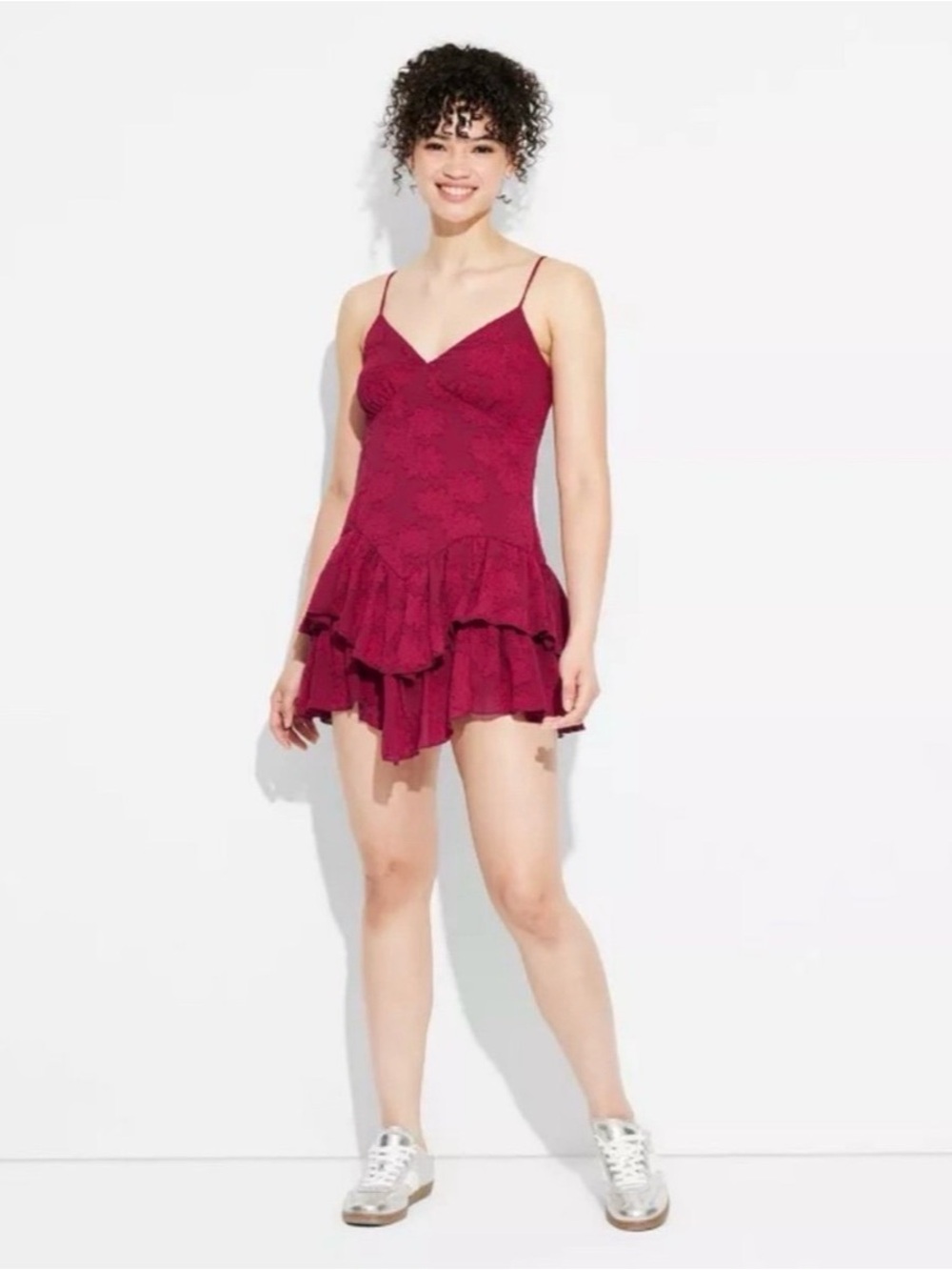 Women's Game Day Ruffle Mini Skater Dress - Wild Fable XS